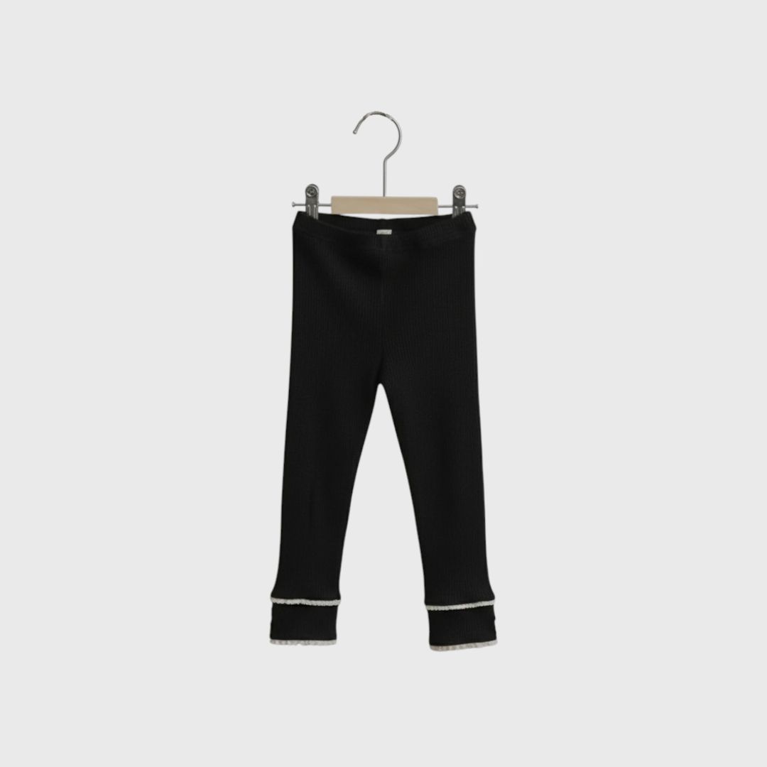 Черные леггинсы из хлопка