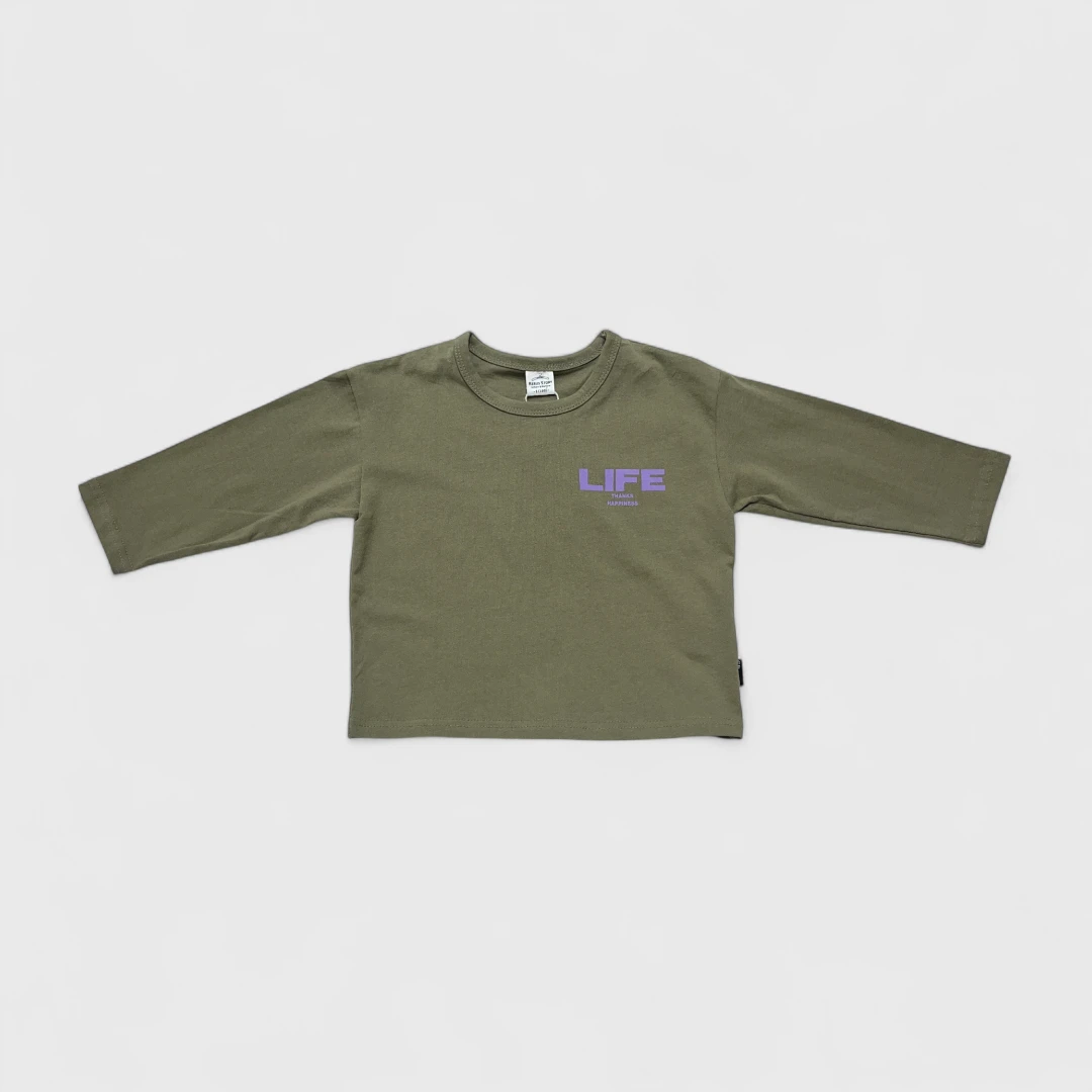 Оливковый лонгслив