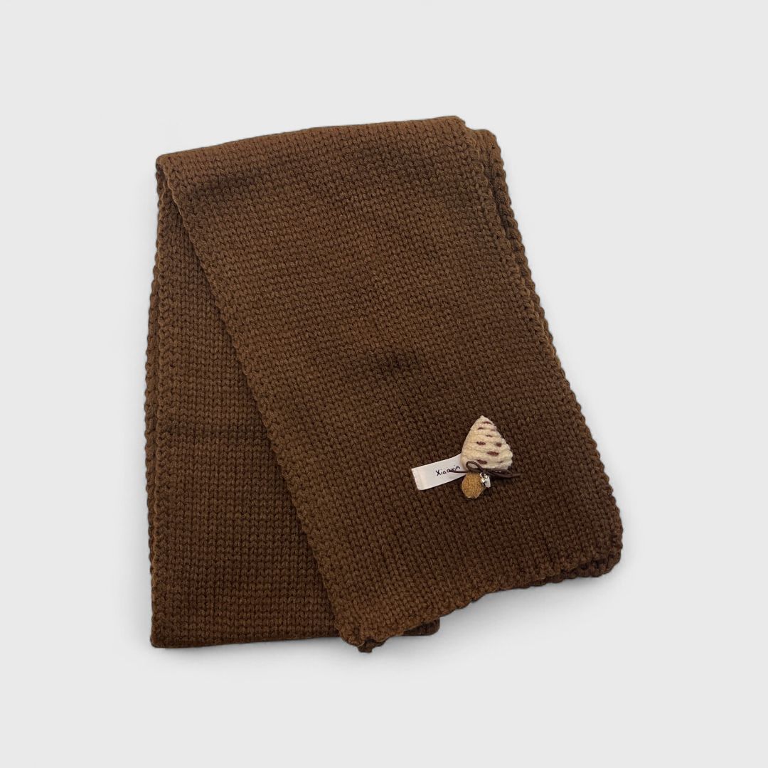 Коричневый шарф с грибочками (2 расцветки)