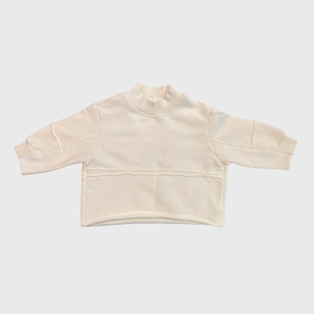 Айвори кофта укороченная