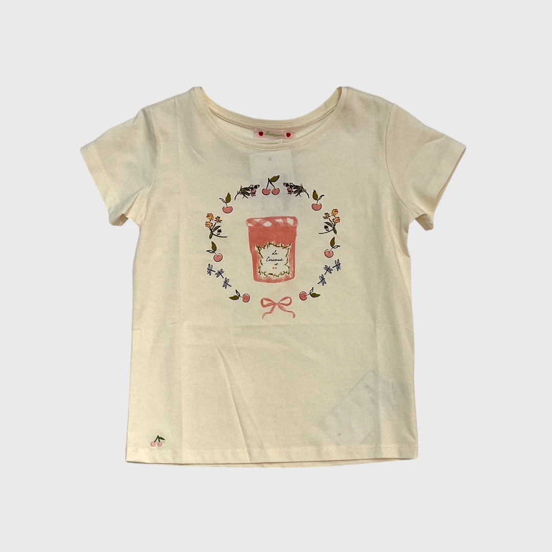 Белая футболка с рисунком для девочек