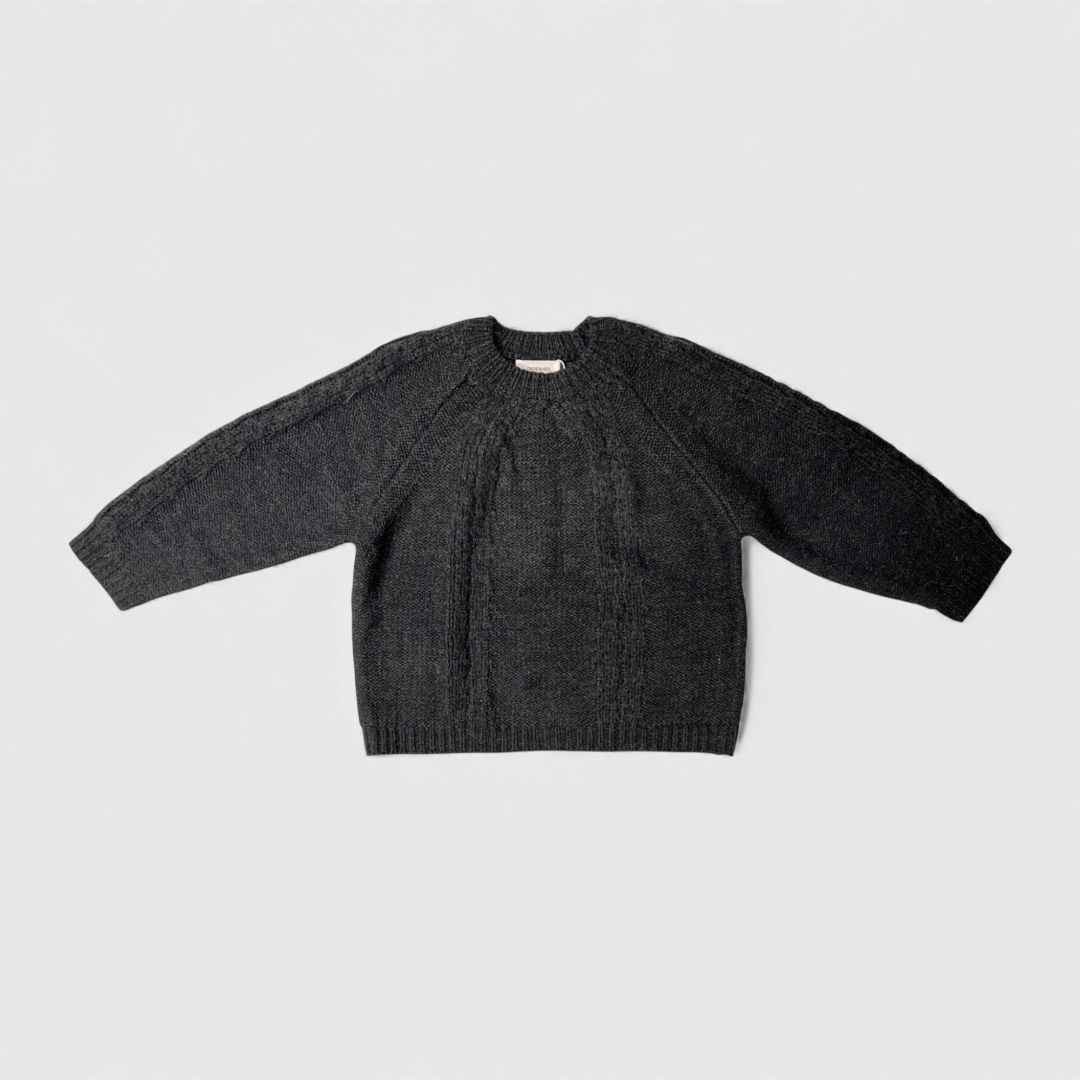 Серый свитер крупная вязка