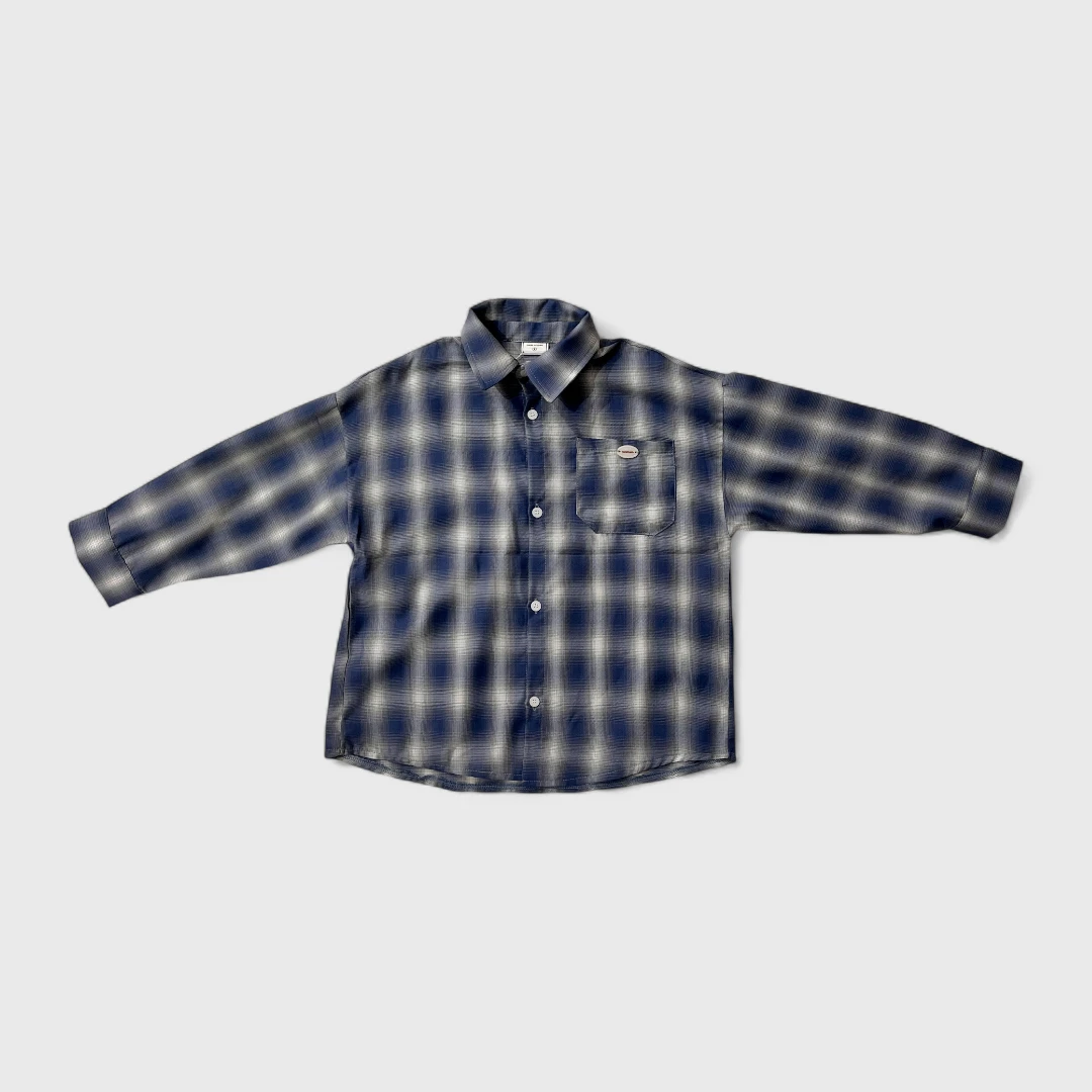 Синяя рубашка в клетку