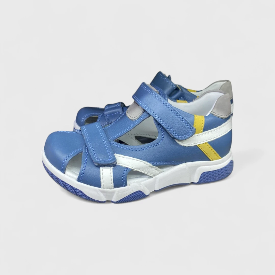 Синие сандалии из кожи