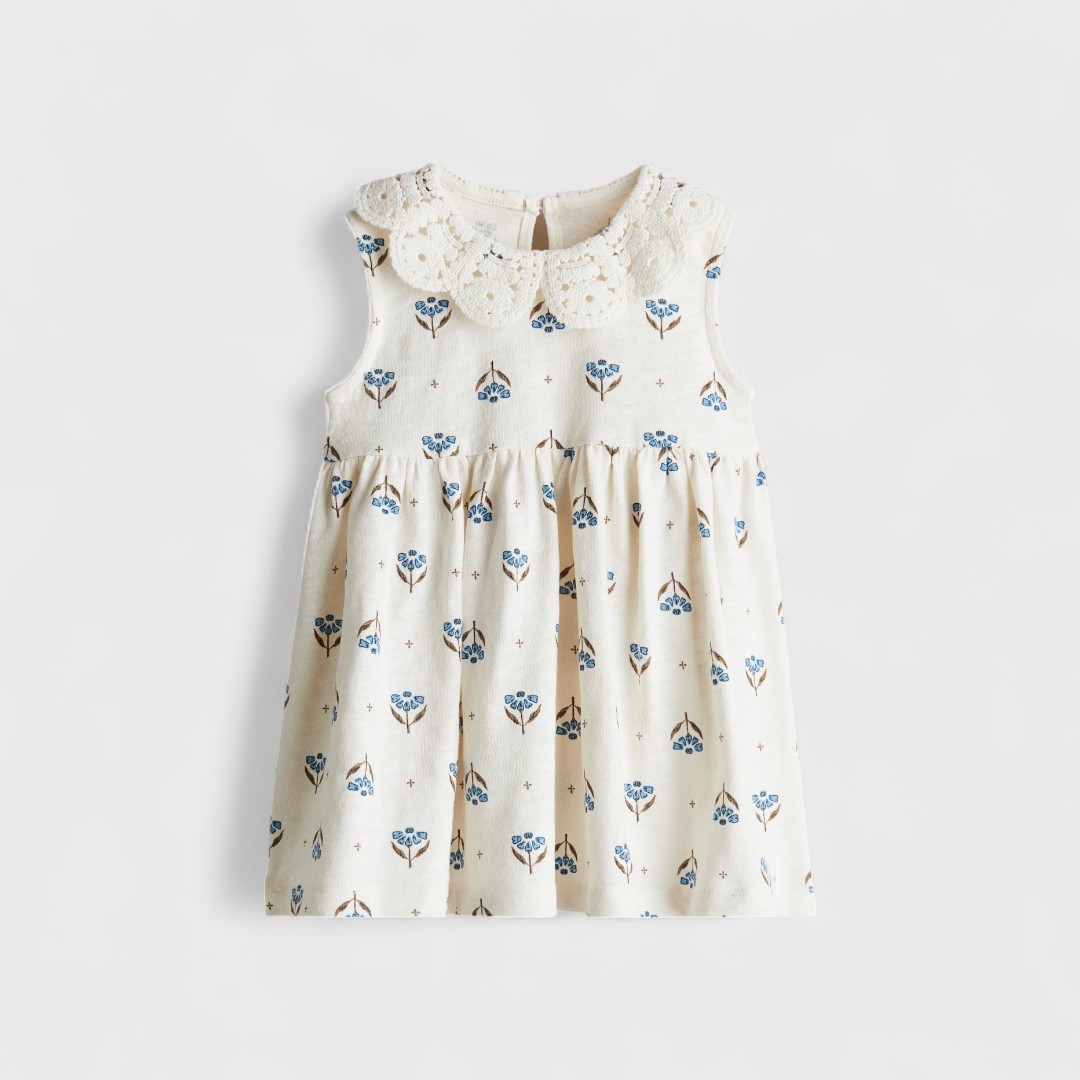 H&M Бежевое платье с цветами