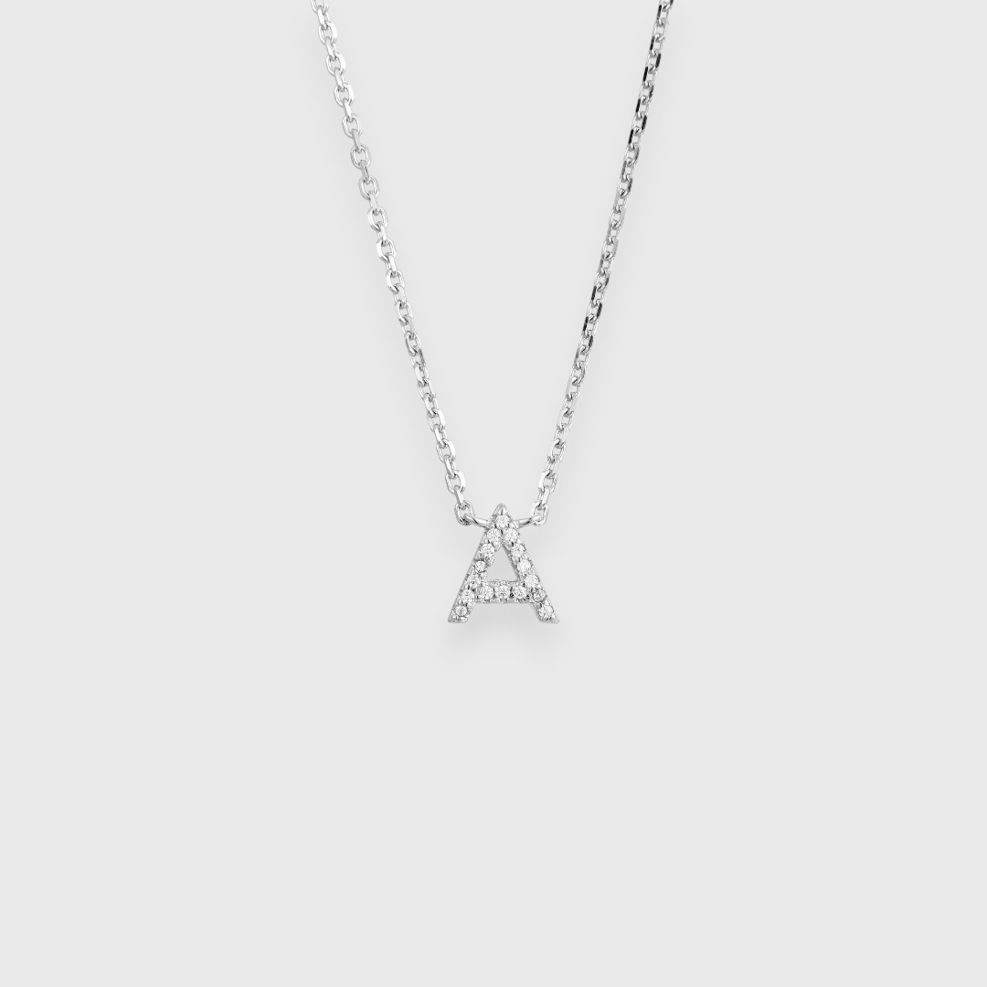 Серебряная подвеска с инициалом А