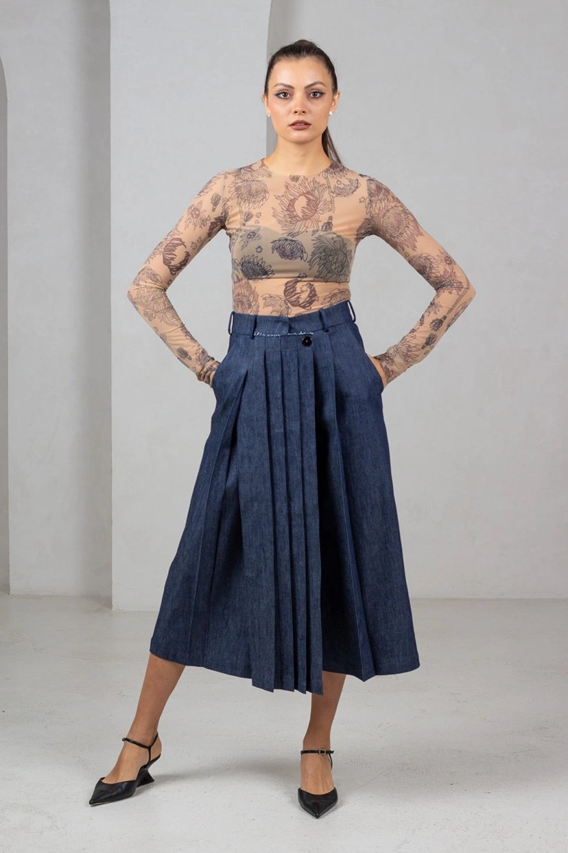 Culottes with Front Drape