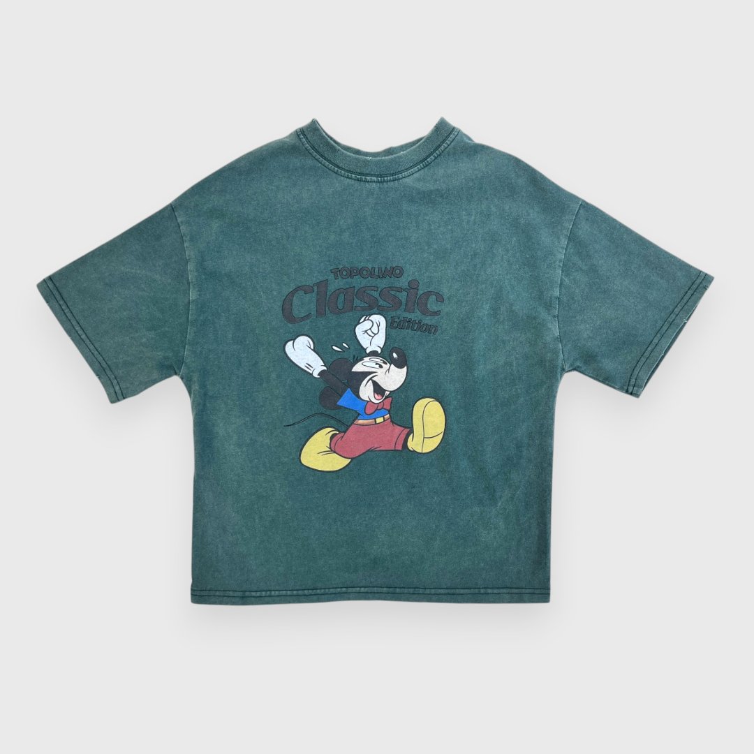 Темно-зеленая футболка с Mickey Mouse