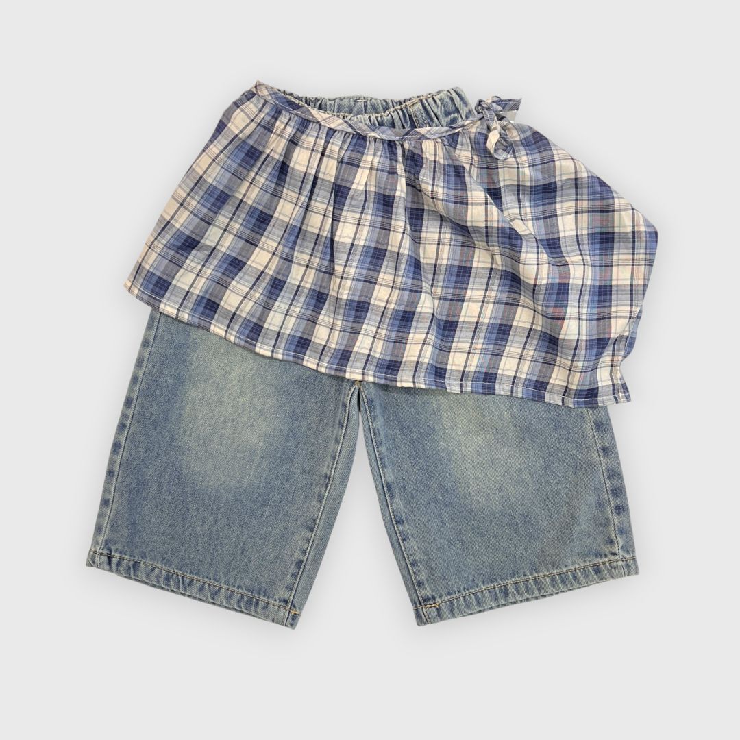 Джинсы с фартуком