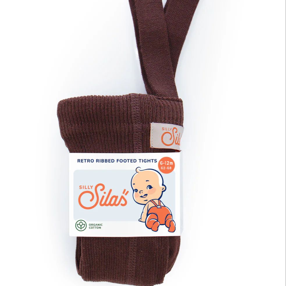 Колготки с закрытыми ступнями chocolate brown Silly Silas (Швеция)