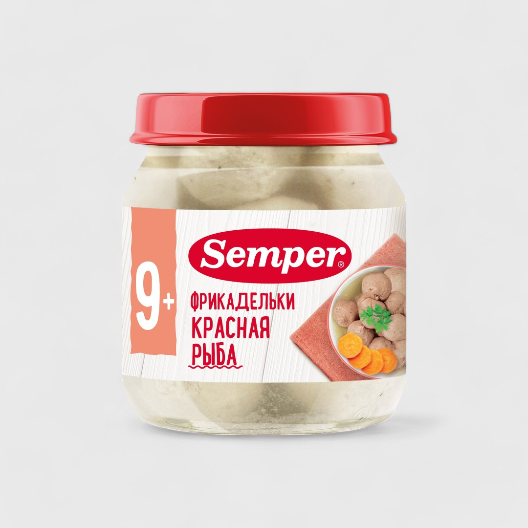 Semper Пюре Фрикадельки красная рыба 100 г