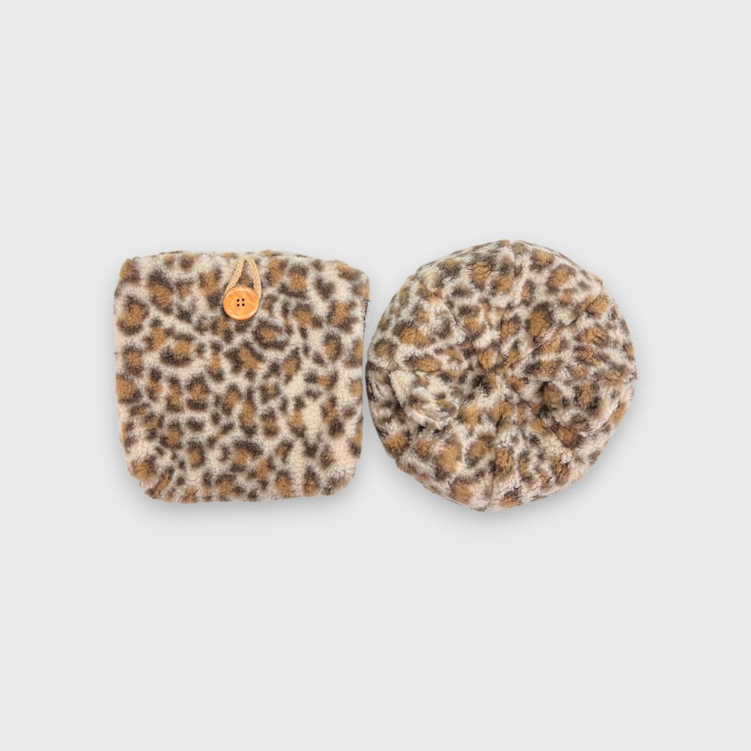 Кофейно-коричневый комплект с шапкой и сумкой 