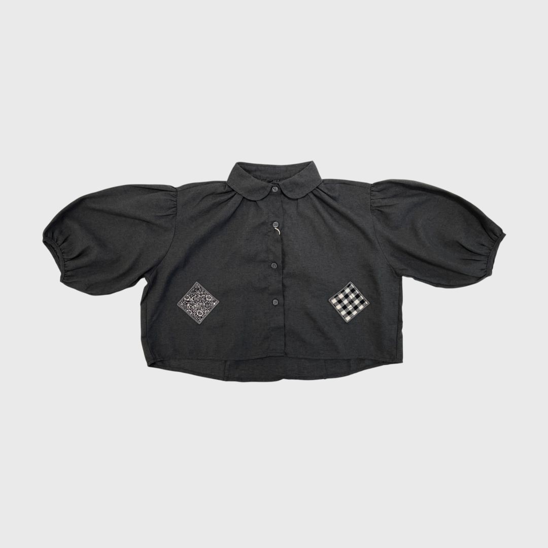 Темно-серая блуза