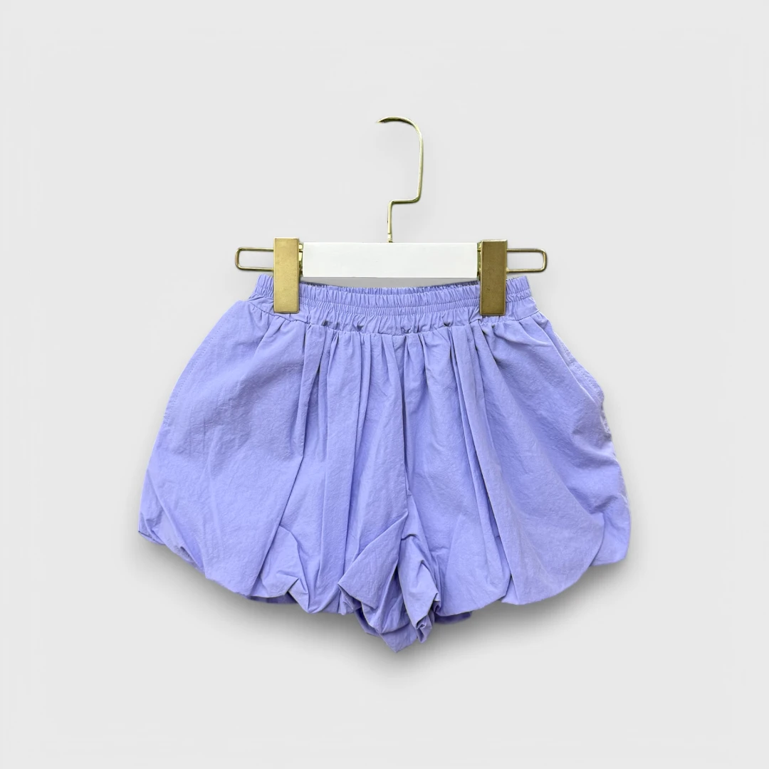 Лавандовые юбка-шорты