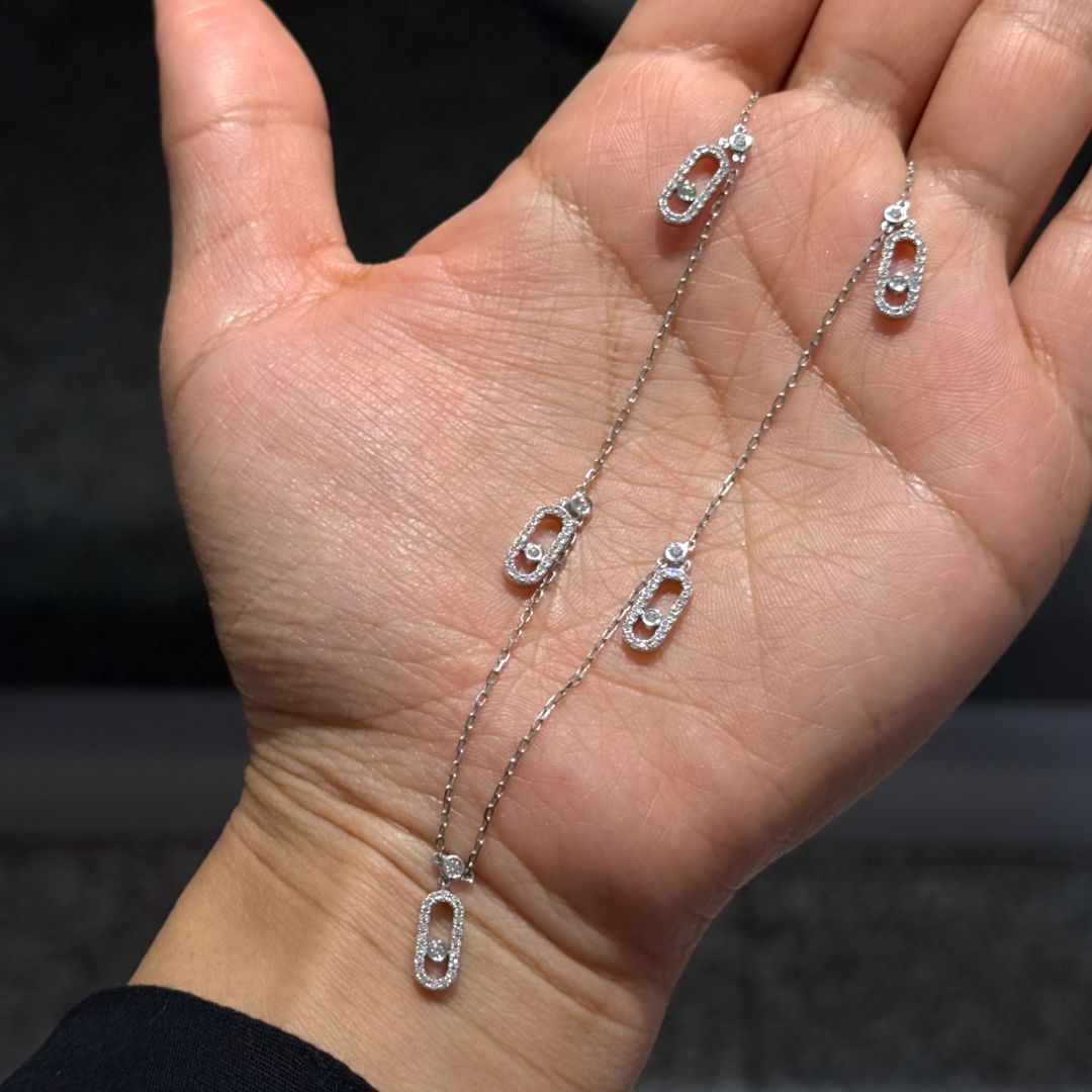 Колье из белого золота