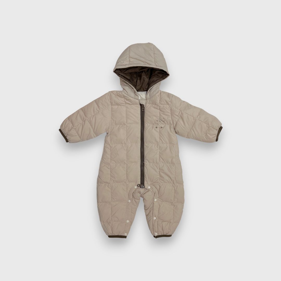 Бежевый утепленный комбинезон