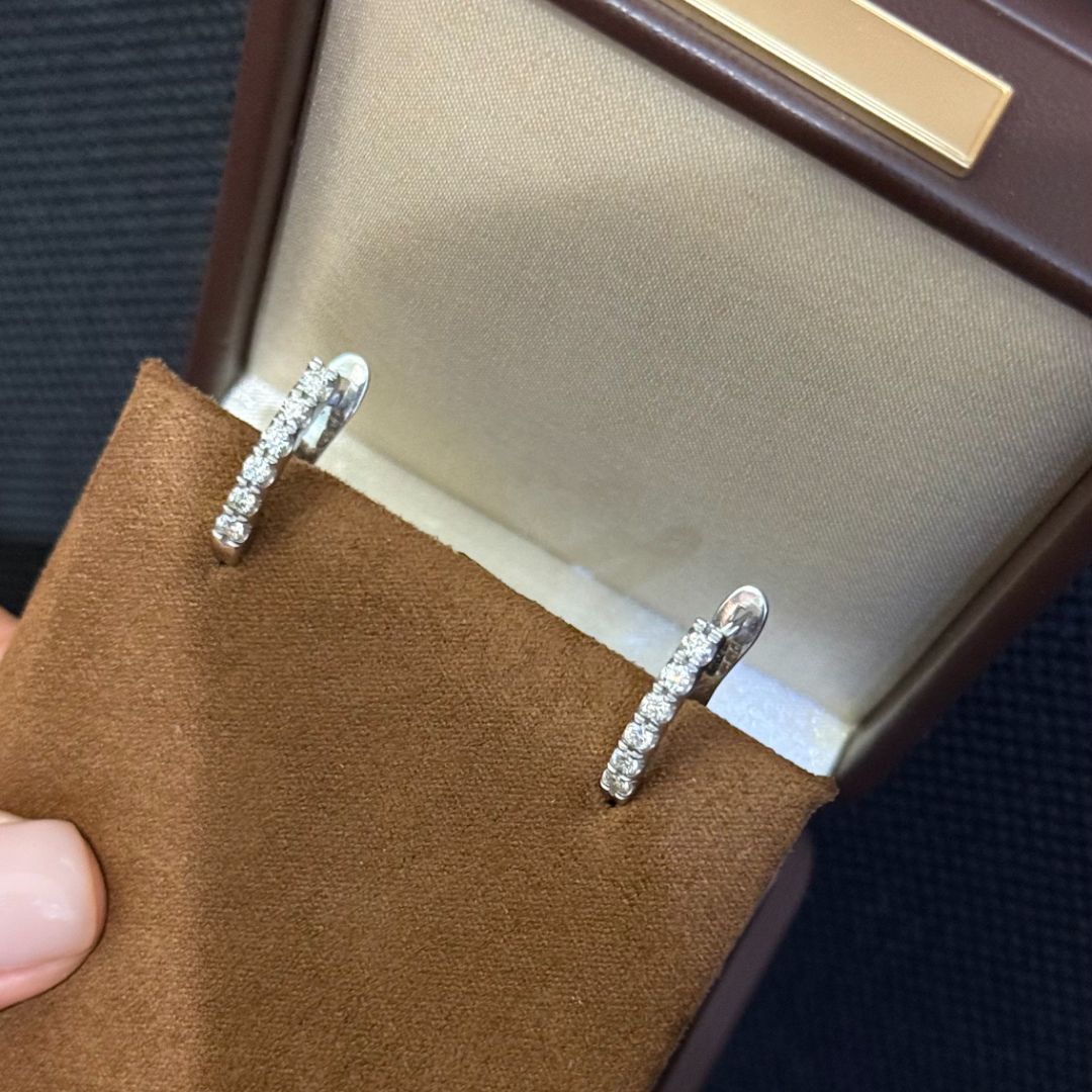 Серьги из белого золота