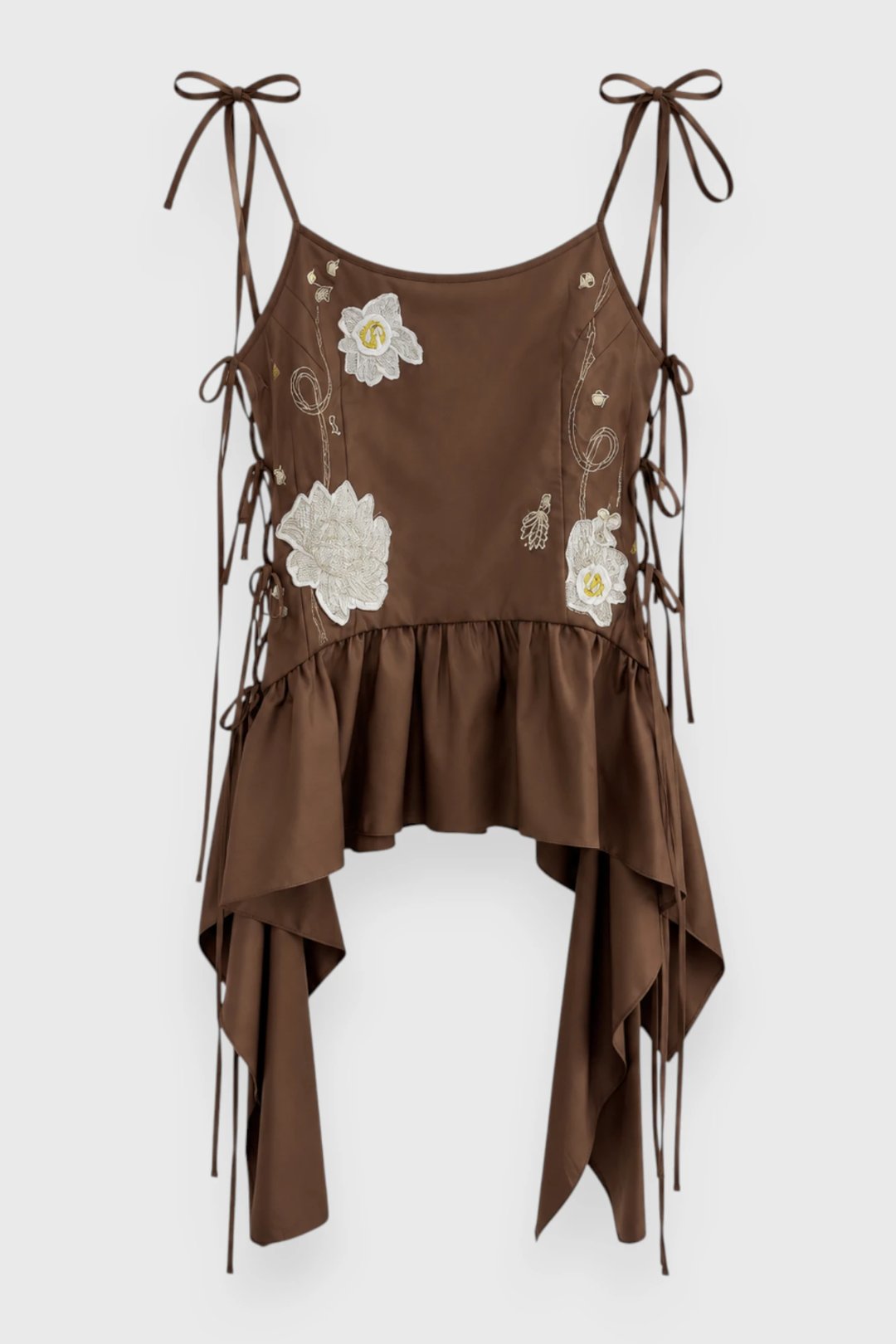 Cacao Aisha Embroidered Top