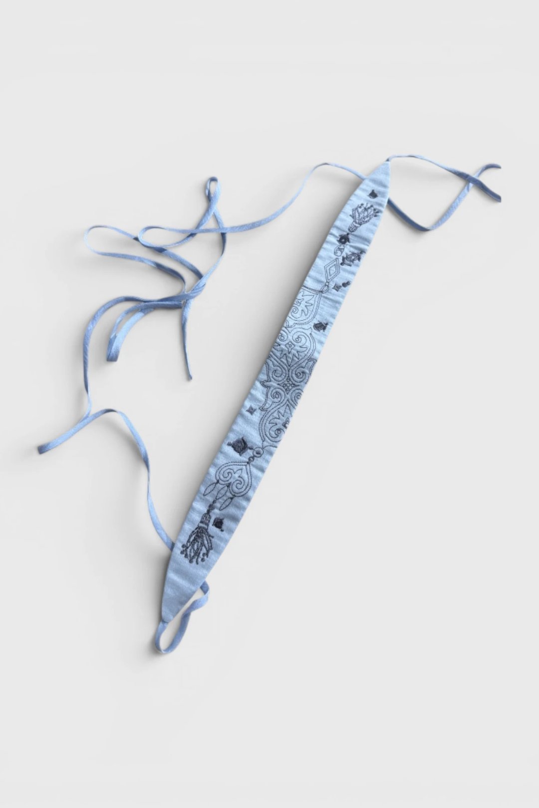 Light-blue Ornek Embroidered Belt