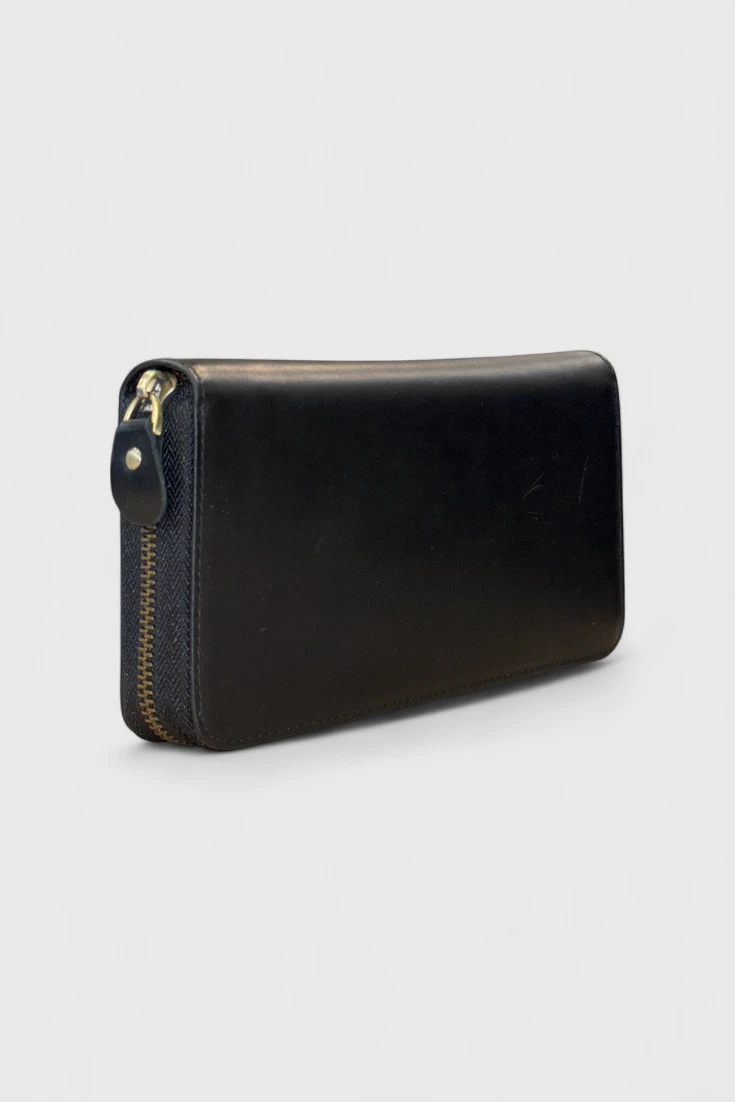 Черный кожаный портмоне