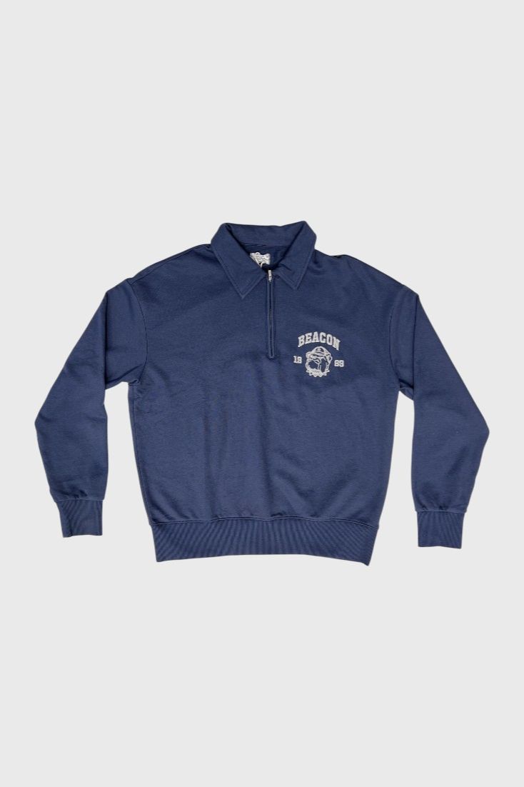 Синий свитшот Beacon с высоким воротником