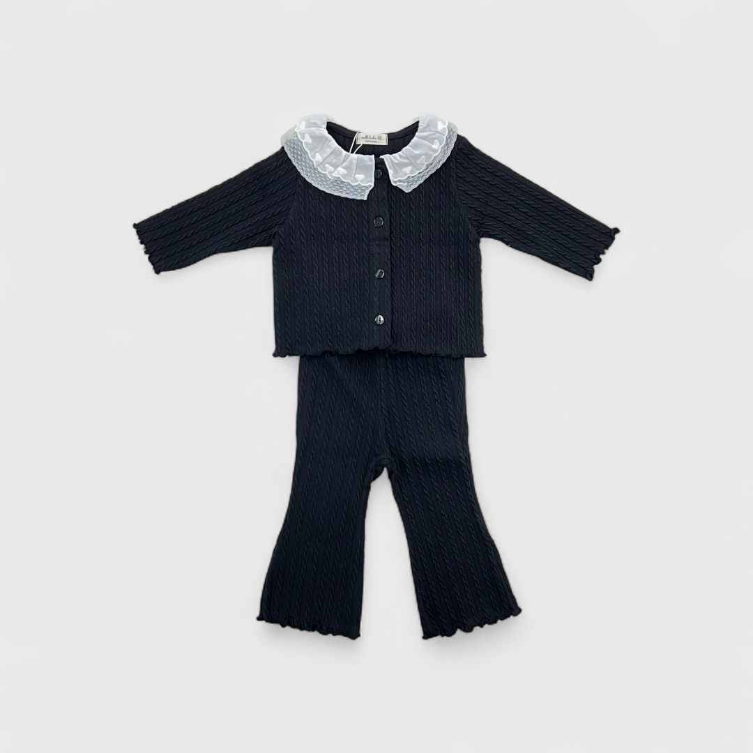 Черный комплект с рюшами