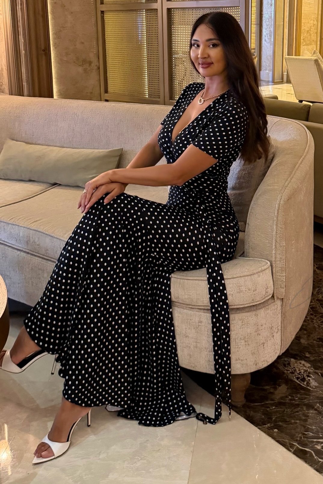 Irada Polka Dot Two-Piece Set