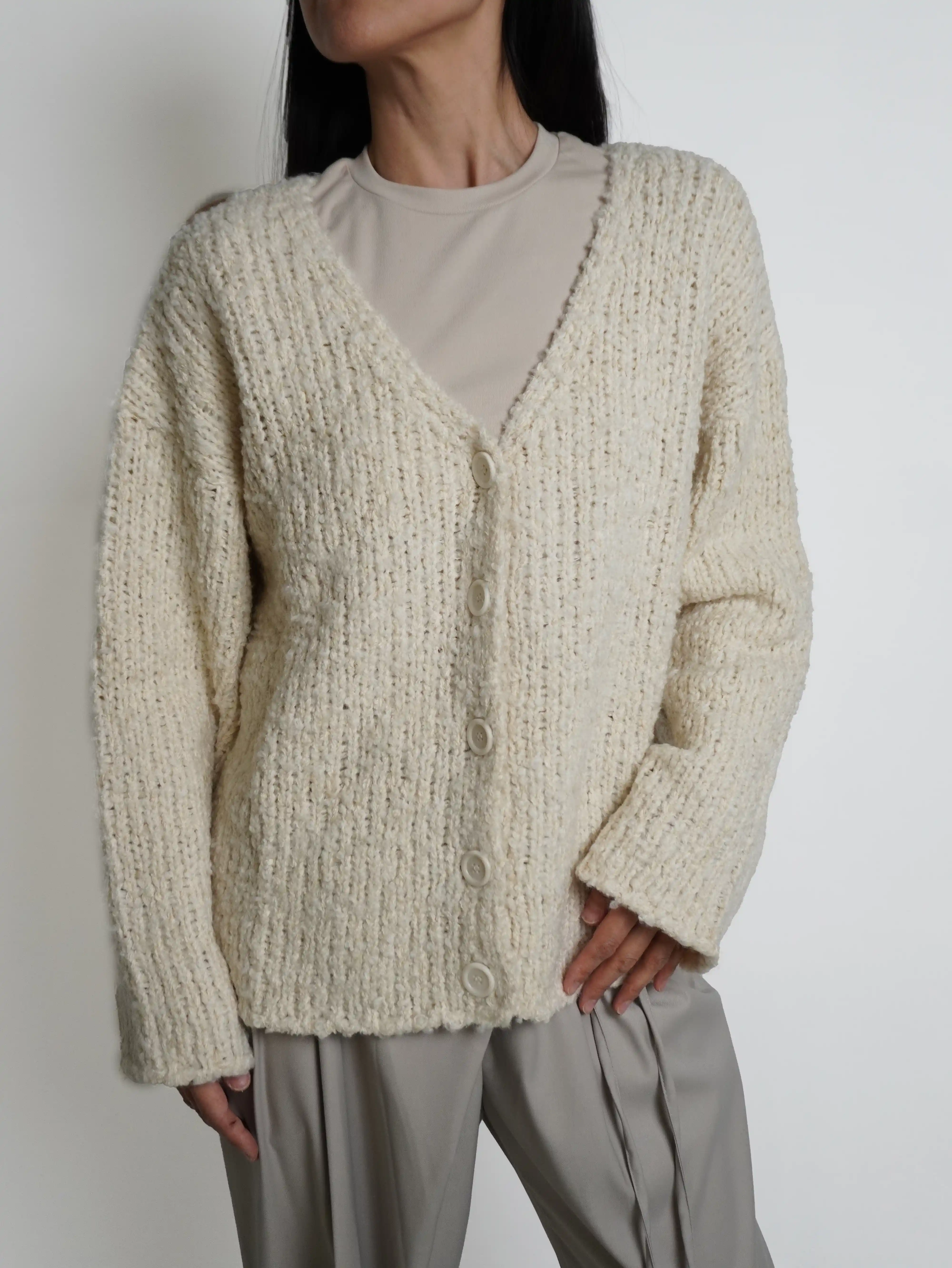 Кремовый мягкий кардиган
