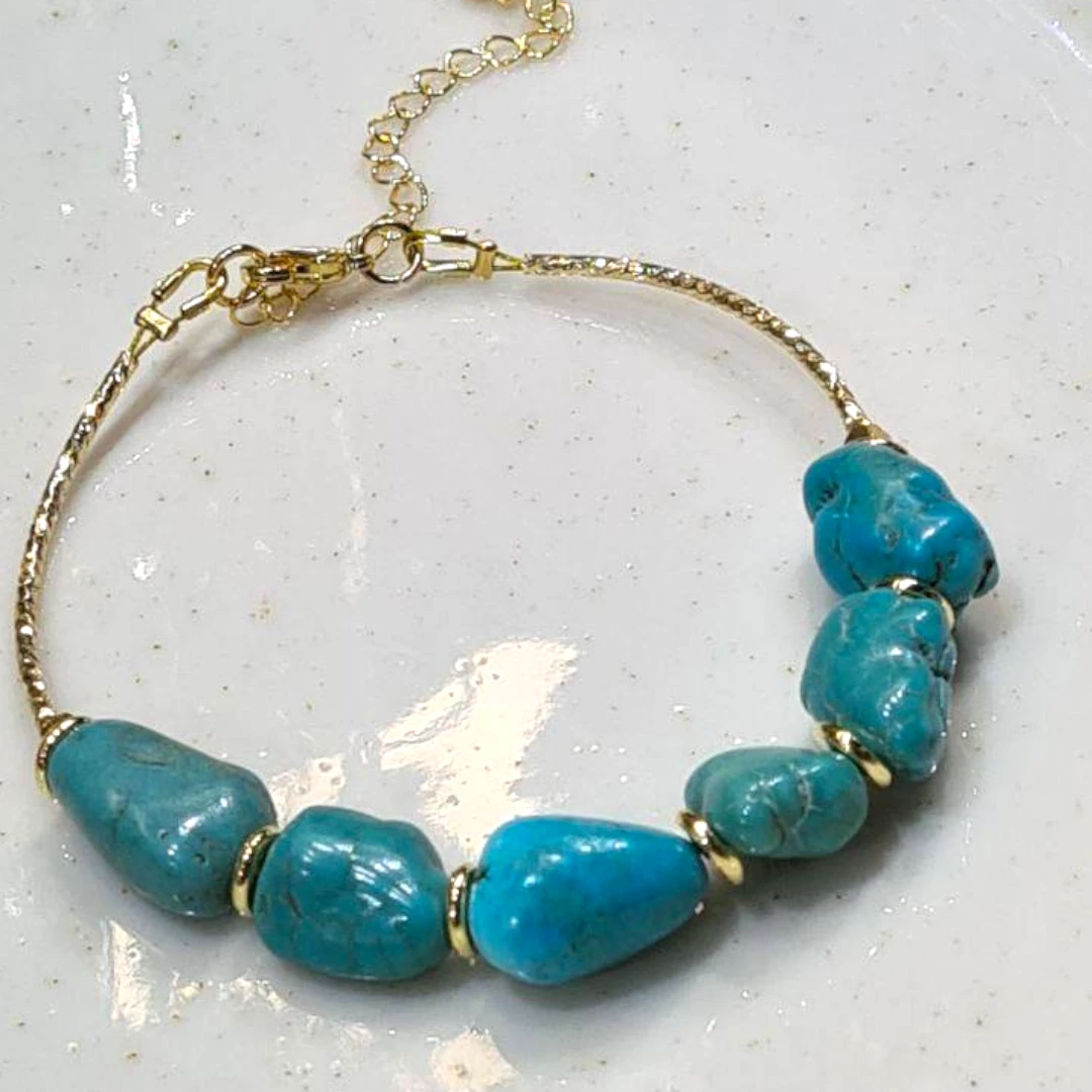 Браслет из натуральной бирюзы