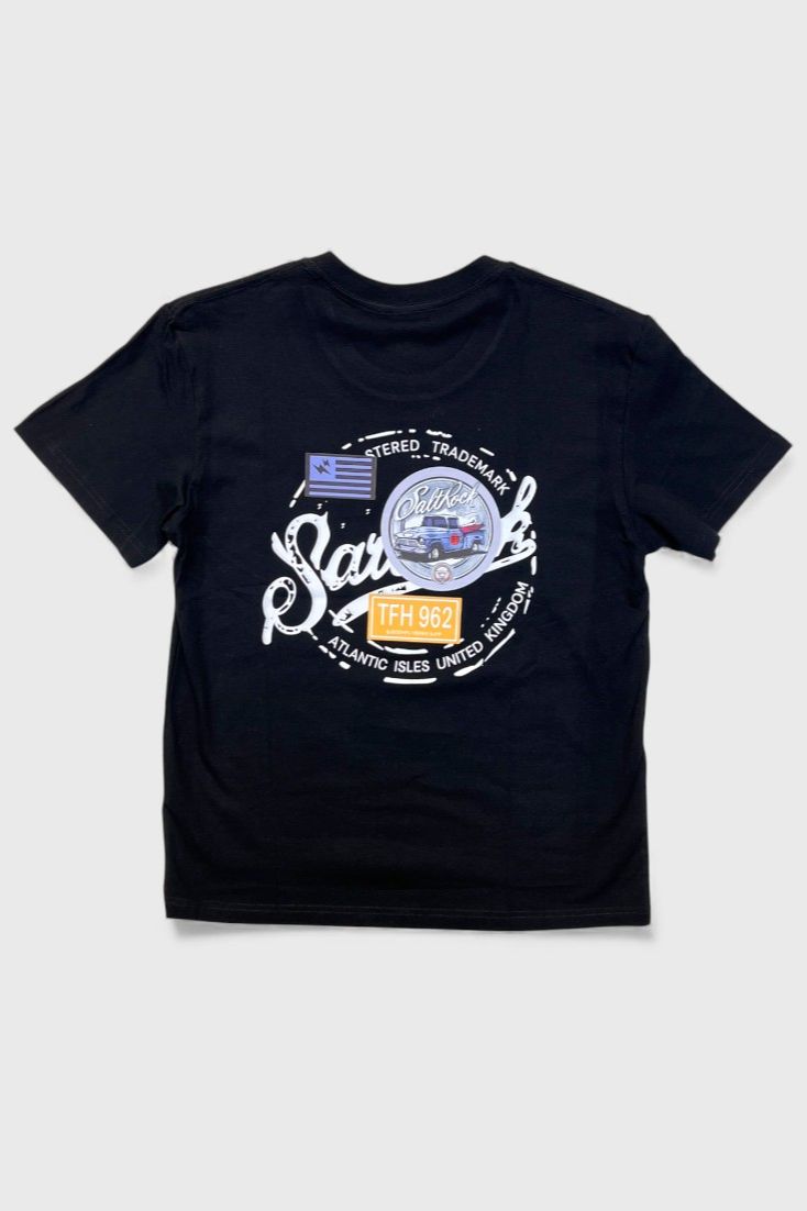 Черная футболка Saltrock с принтом