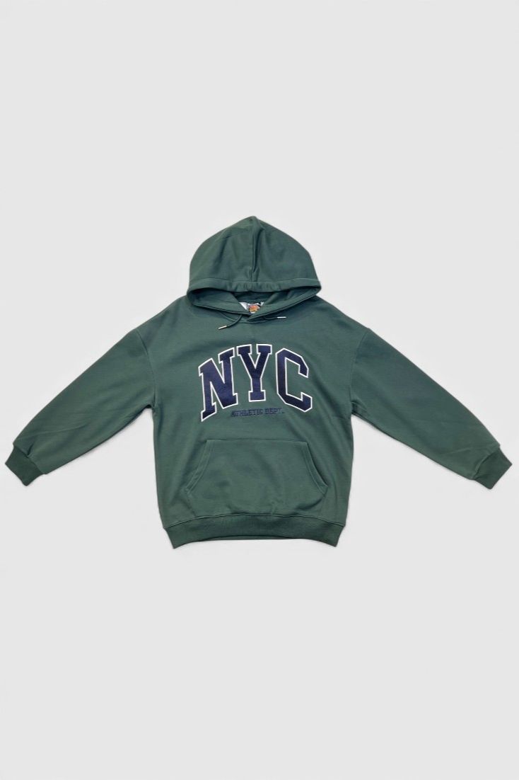 Темно-зеленый худи NYC