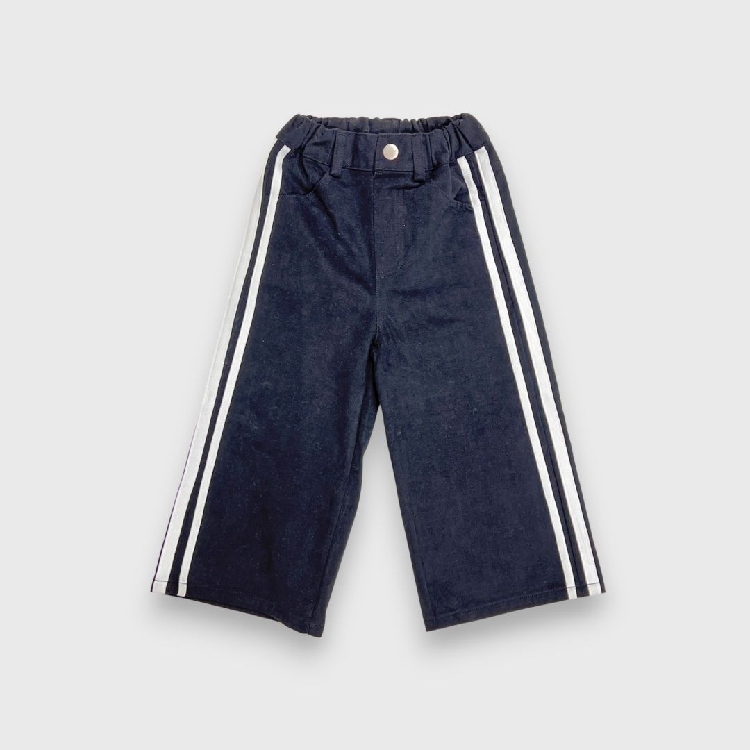 Темно-синие брюки с полосками