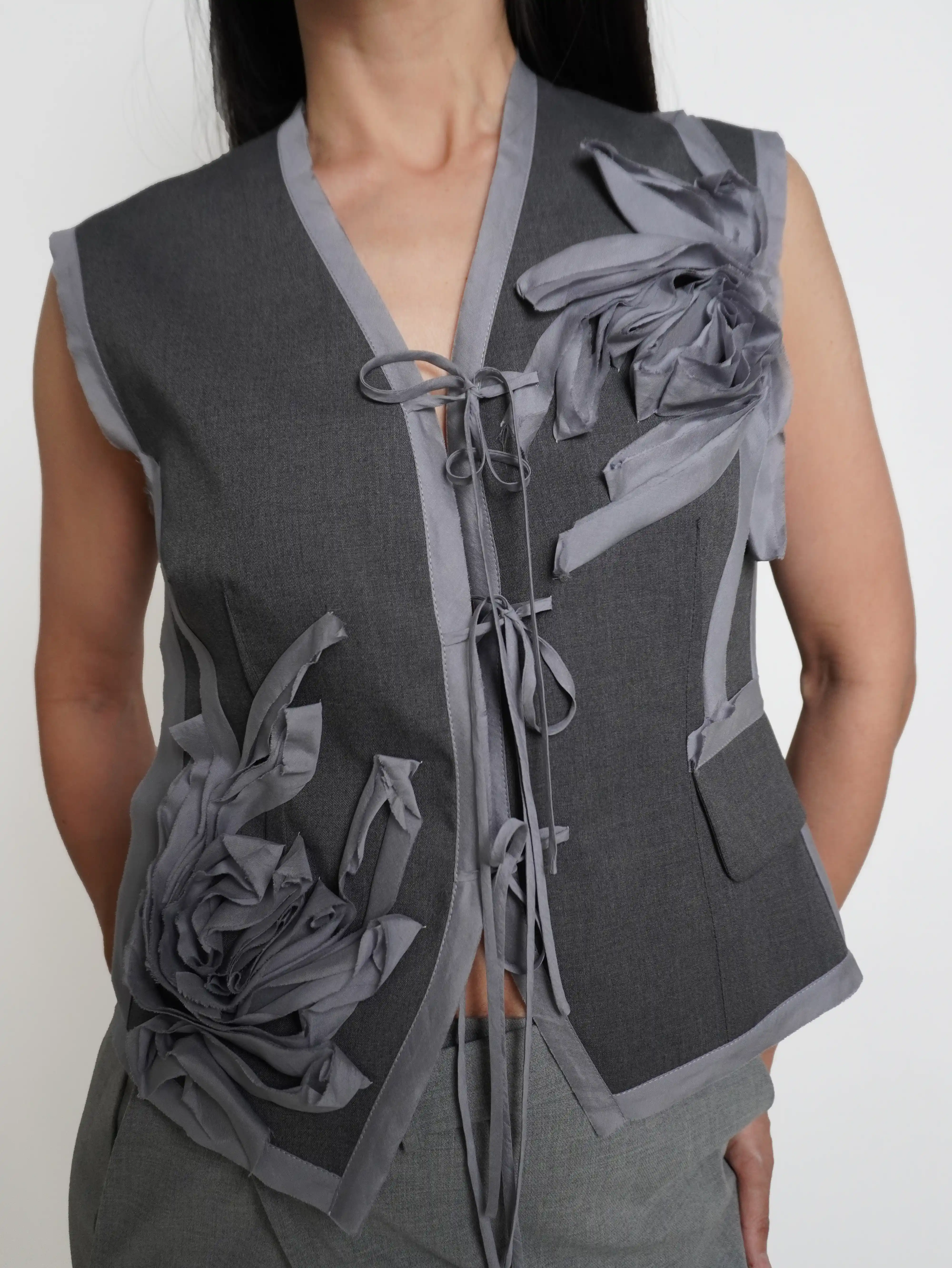 Серый авангард жакет