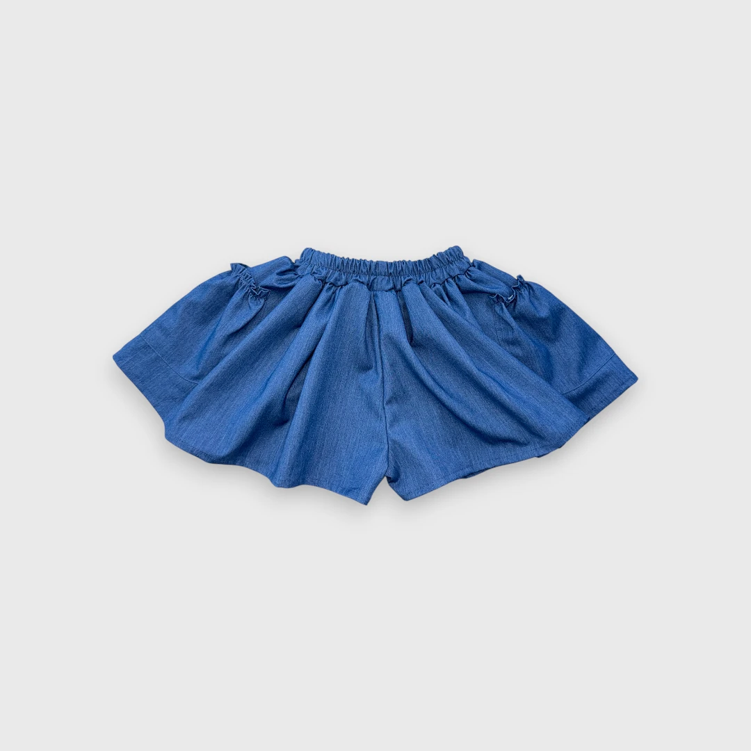 Синие юбка-шорты