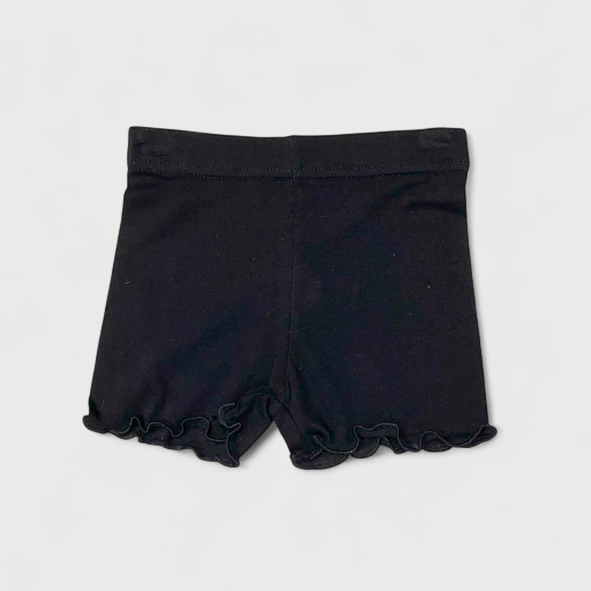 Черные шорты с рюшами