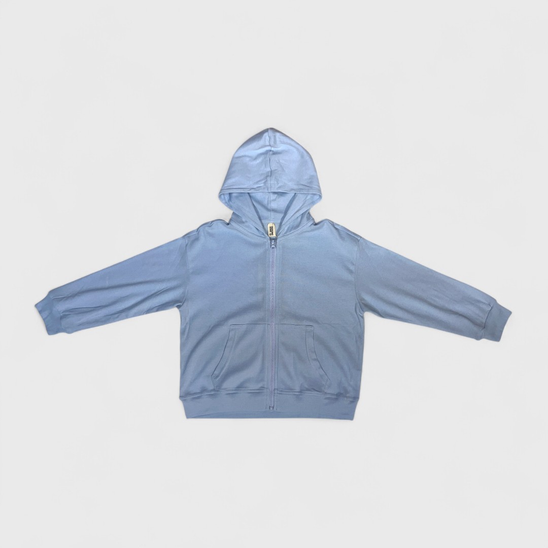 Голубая толстовка с капюшоном
