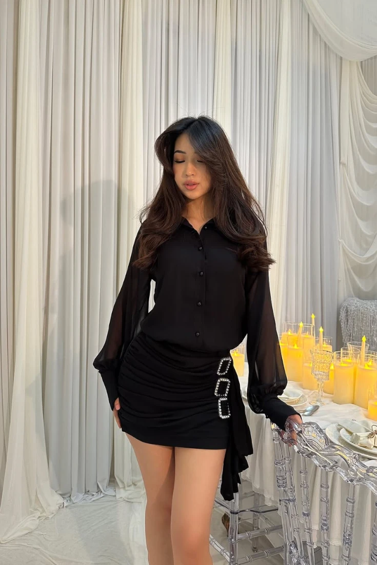 Hermes mini dress in black