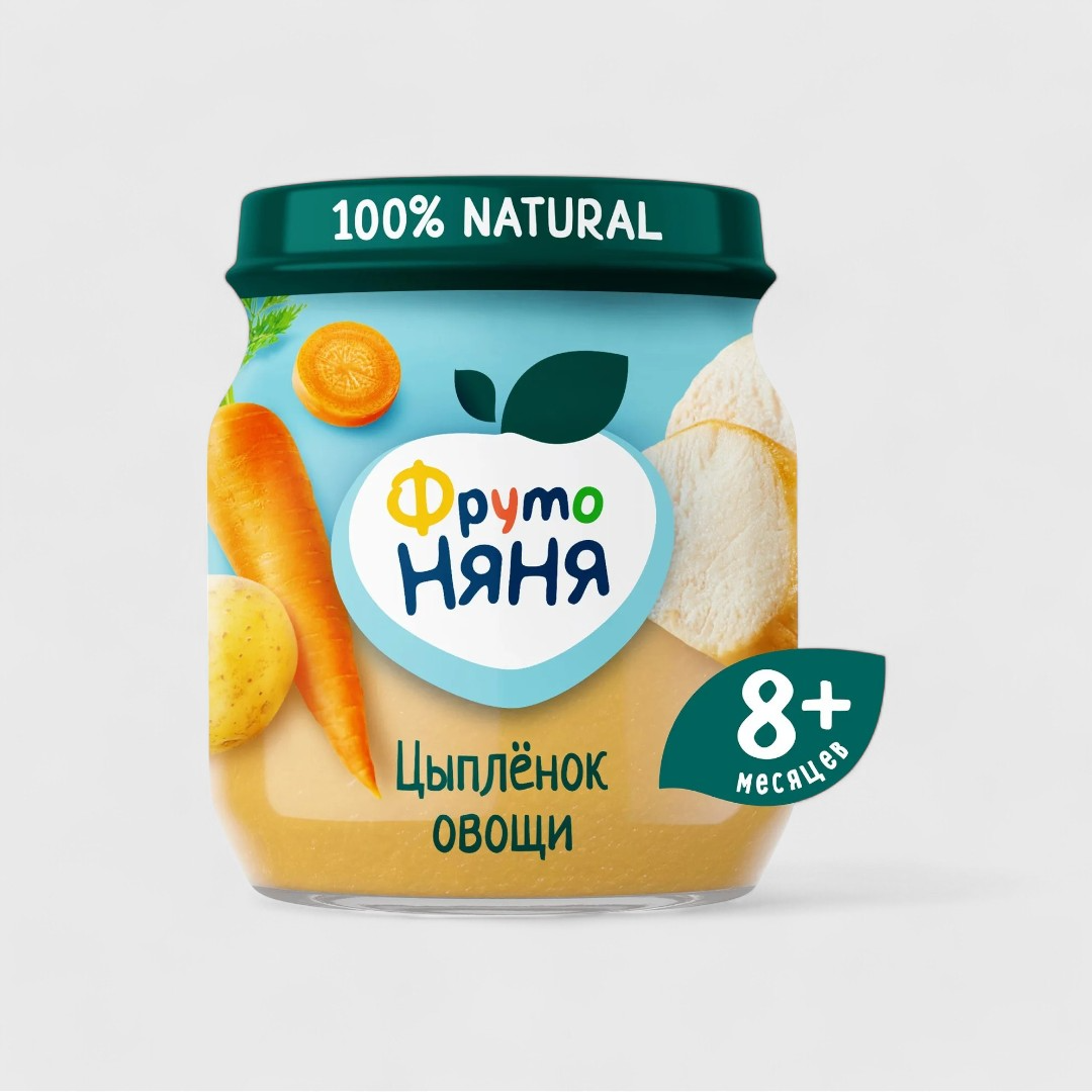 Фруто Няня из мяса цыпленка с рисом и овощами, 100 г