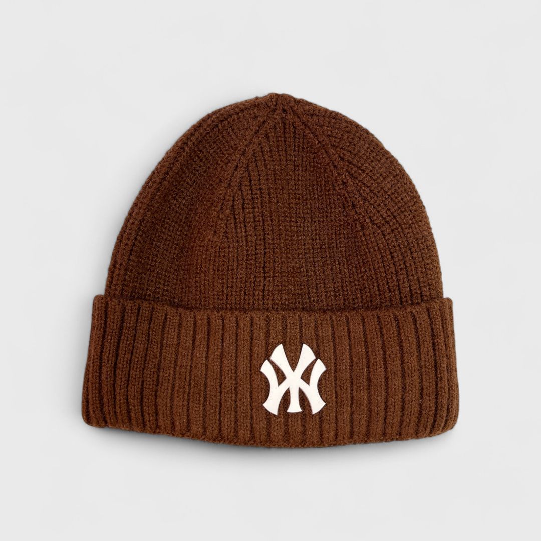 Коричневая шапка New York