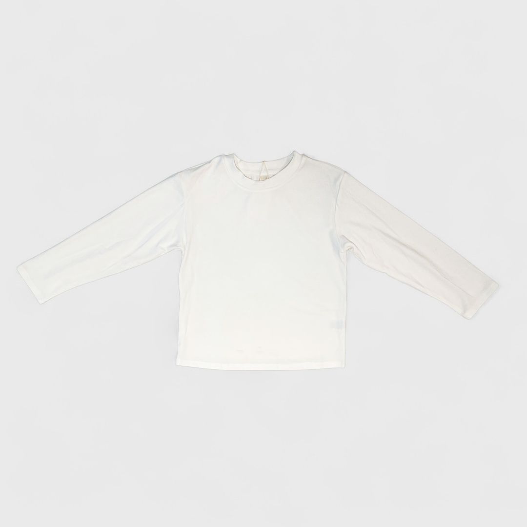 Белый базовый лонгслив