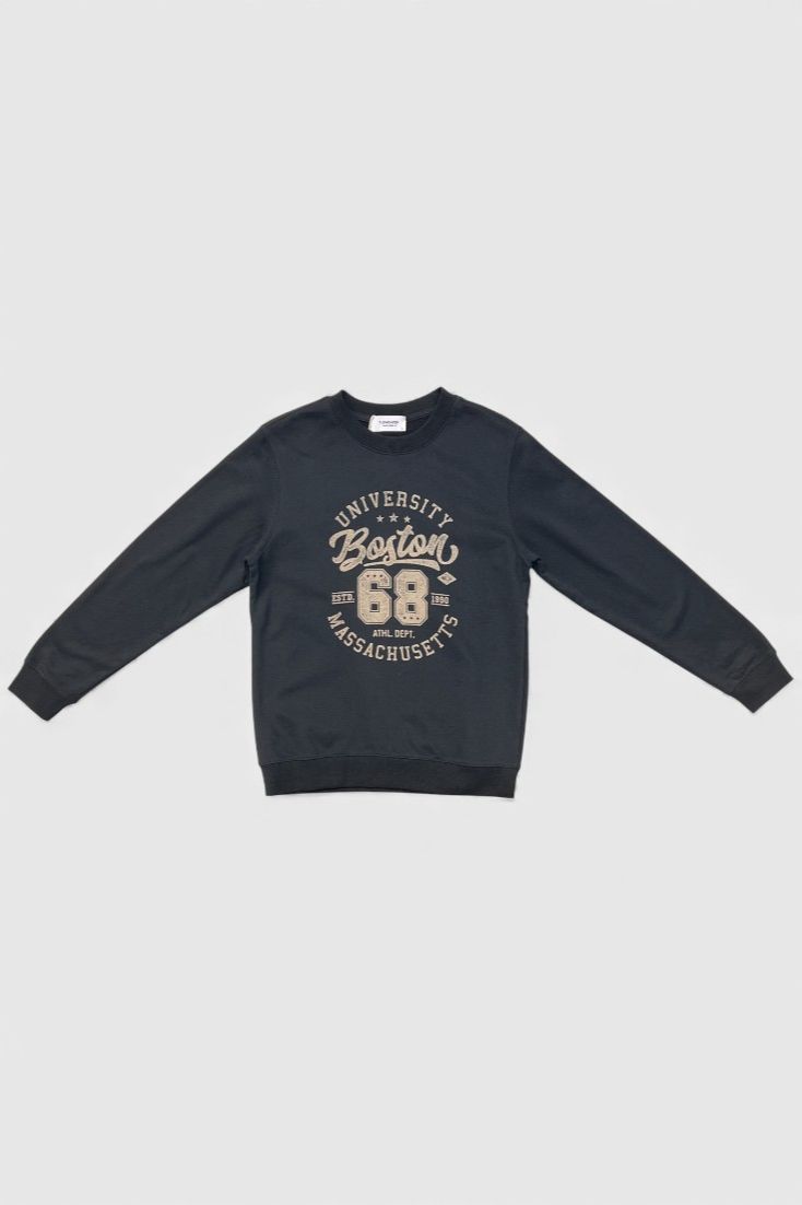 Черный свитшот Boston