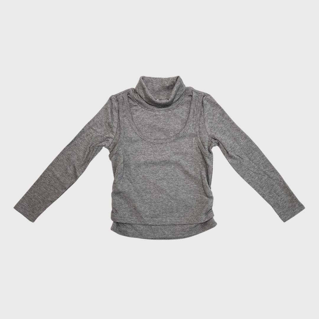 Серая кофта с рукавом