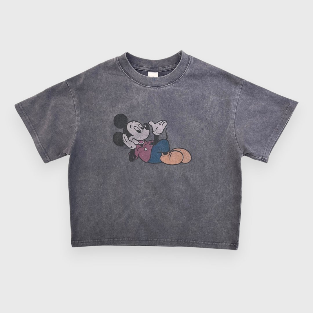 Графитовая футболка с принтом Mickey Mouse