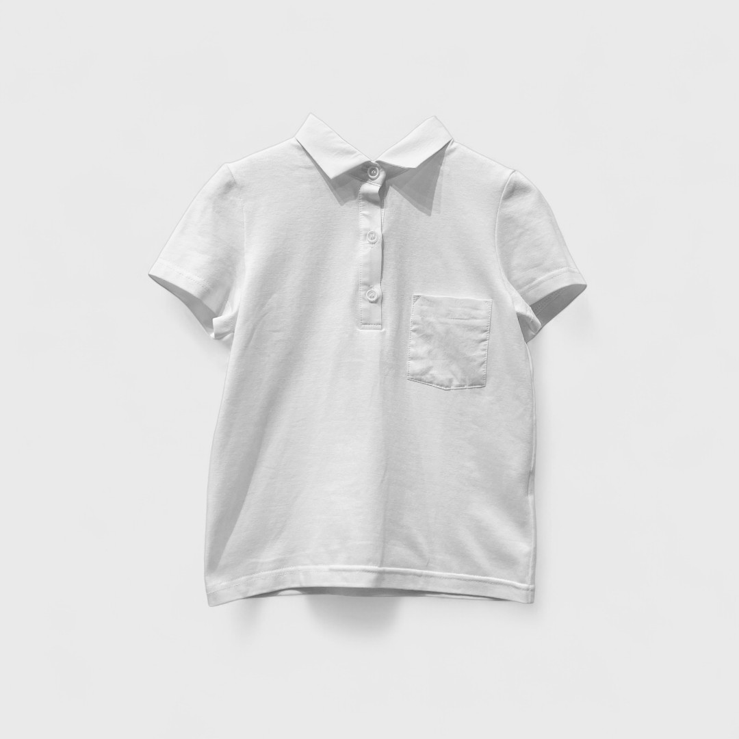 Белая поло-футболка