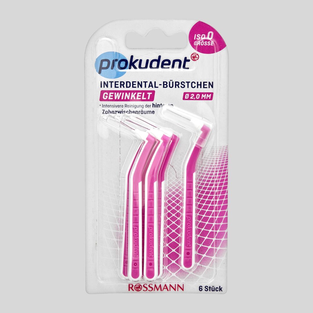 УГЛОВЫЕ МЕЖЗУБНЫЕ ЕРШИКИ PROKUDENT ISO O ДИАМЕТР 2 ММ, 6 ШТ