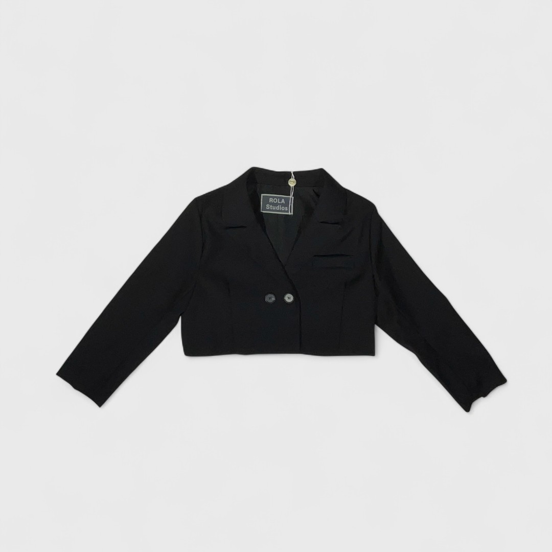 Черный кроп-блейзер