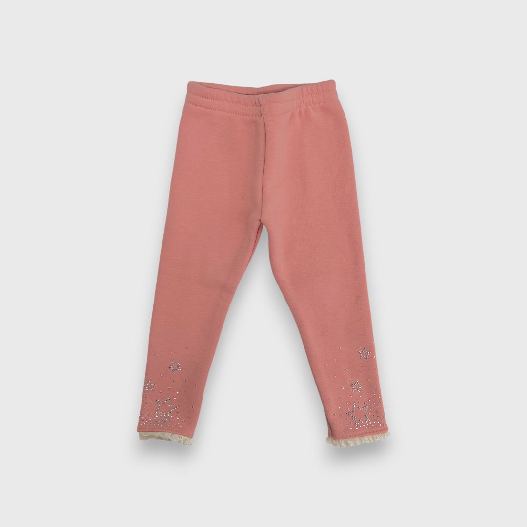 Розовые леггинсы с узорами