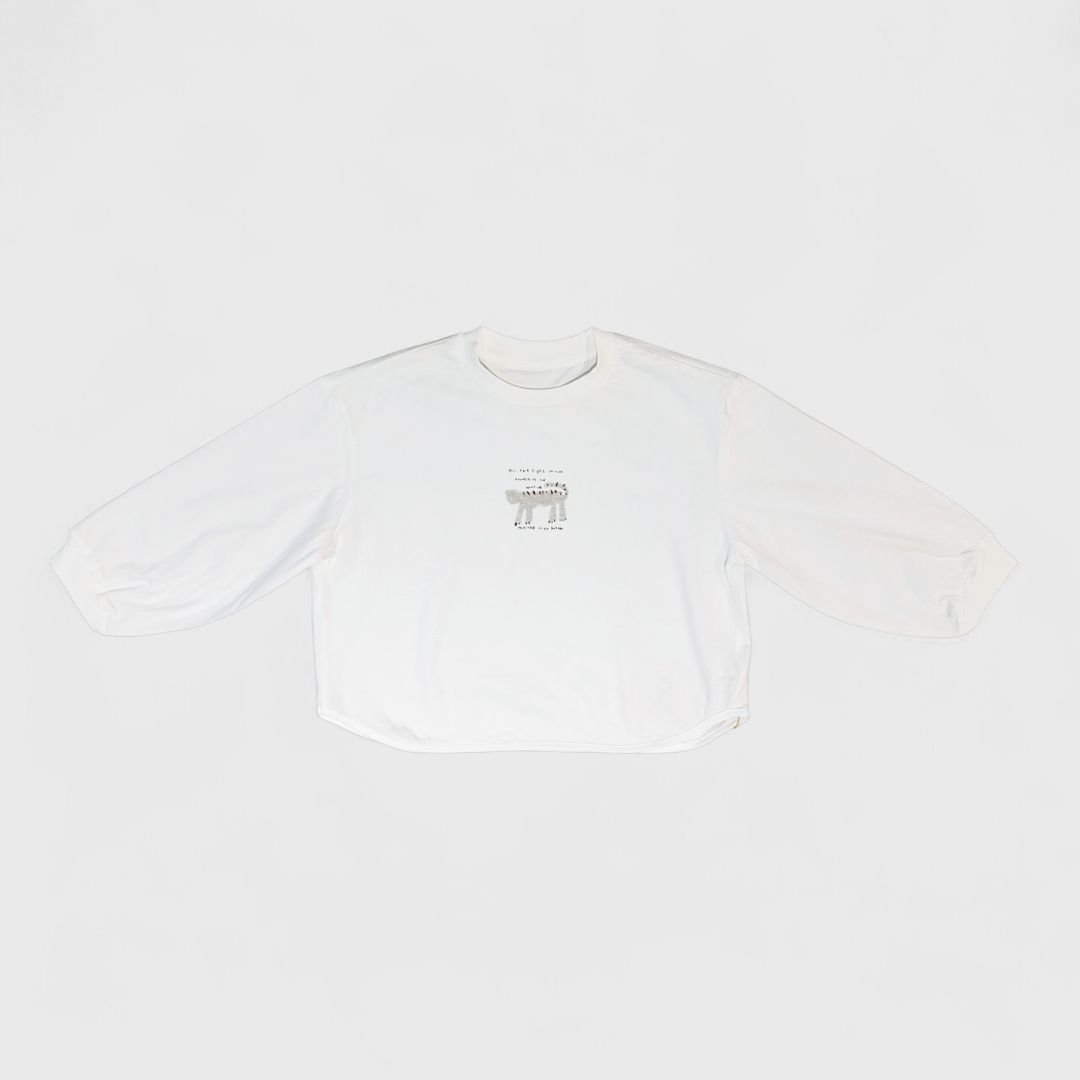 Белый свитшот с принтом