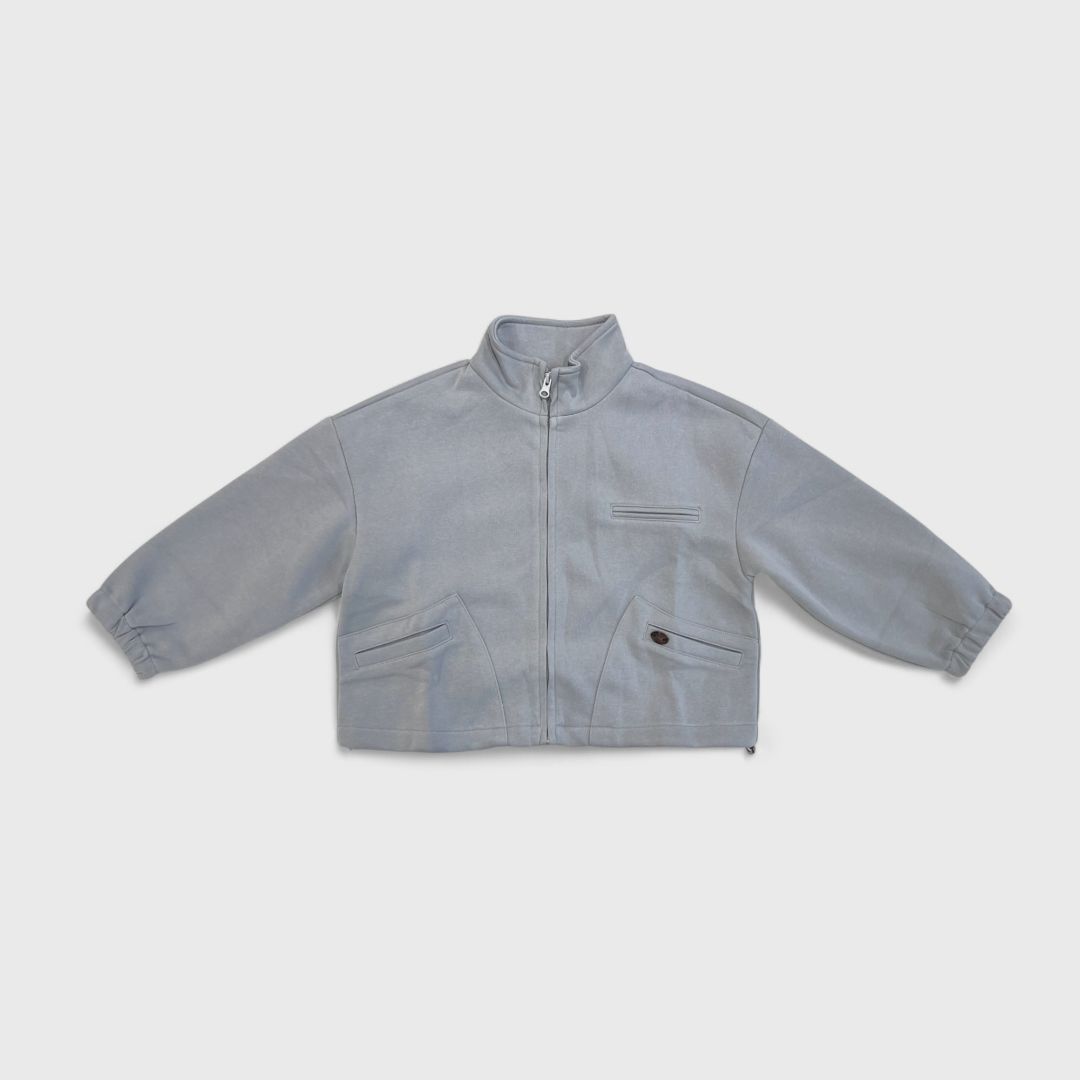 Голубая трикотажная куртка