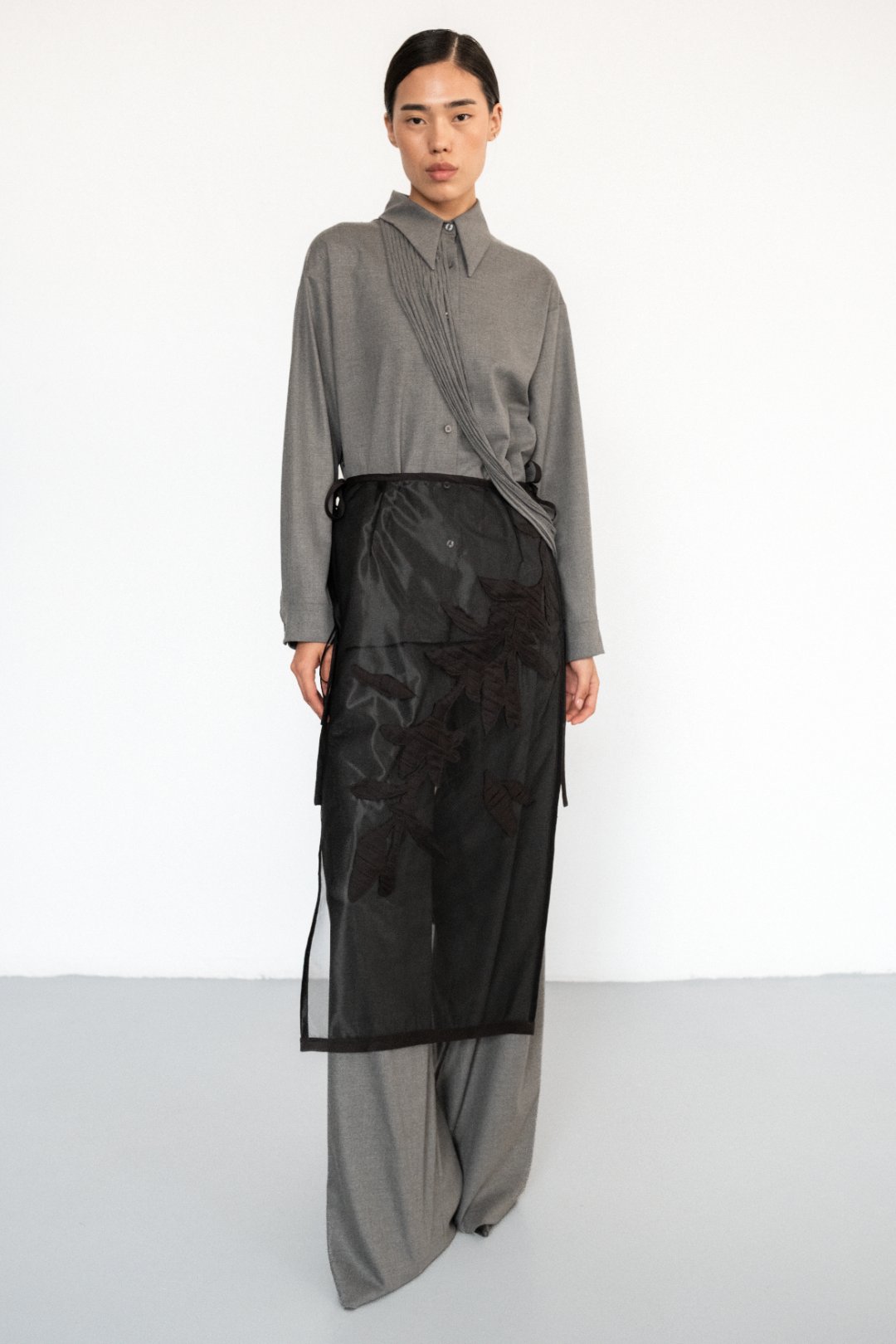 Zila Straight Mesh Apron Skirt
